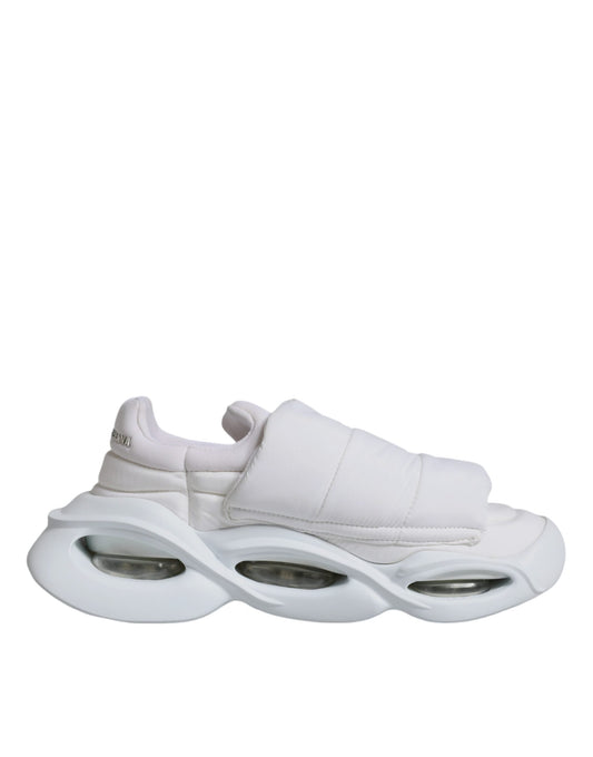 Dolce & Gabbana White Padded Fabric Low Top Sneakers Women's Shoes ()