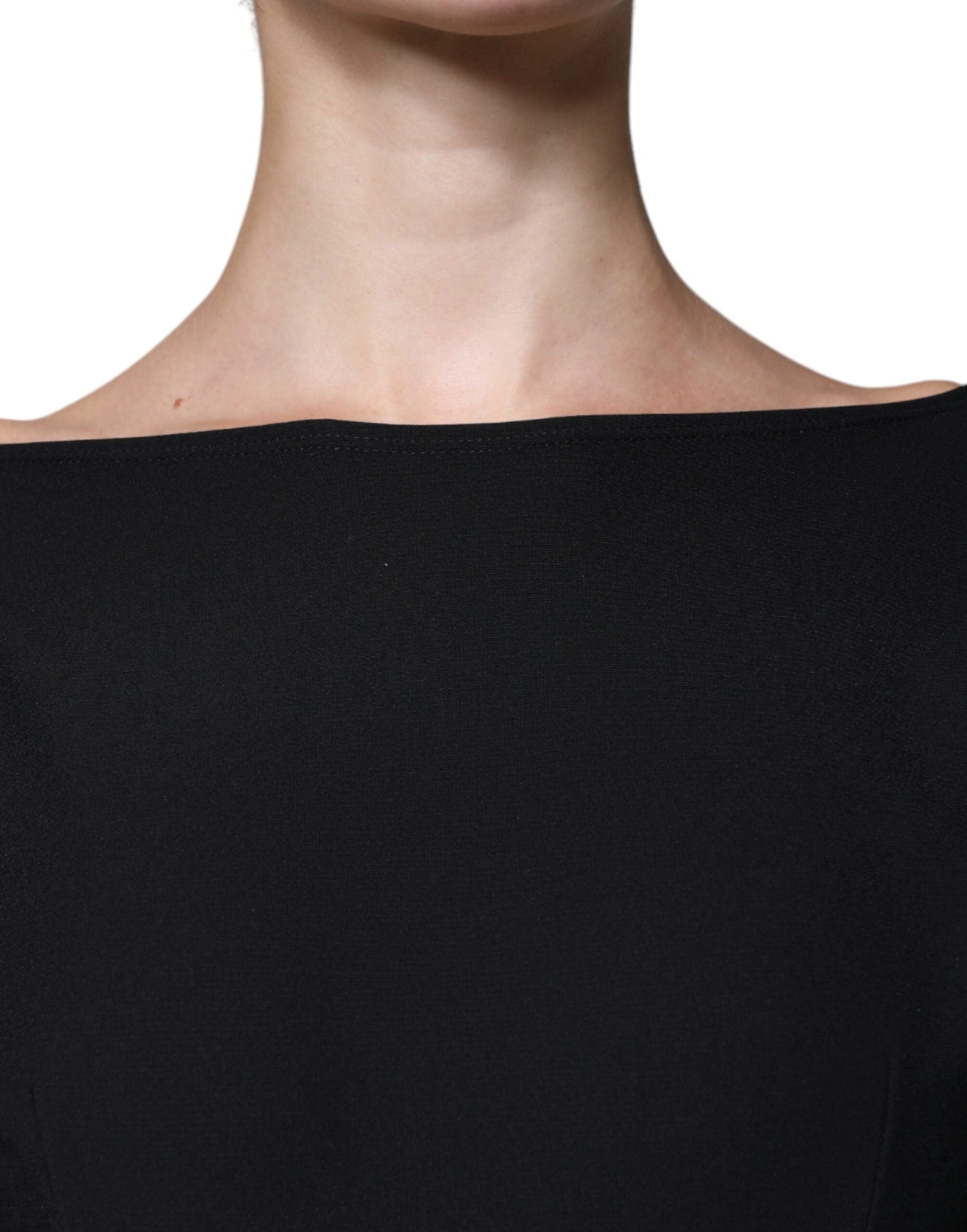 Dolce & Gabbana Black Viscose Cut Out A-line Long Sleeves Mini Women's Dress
