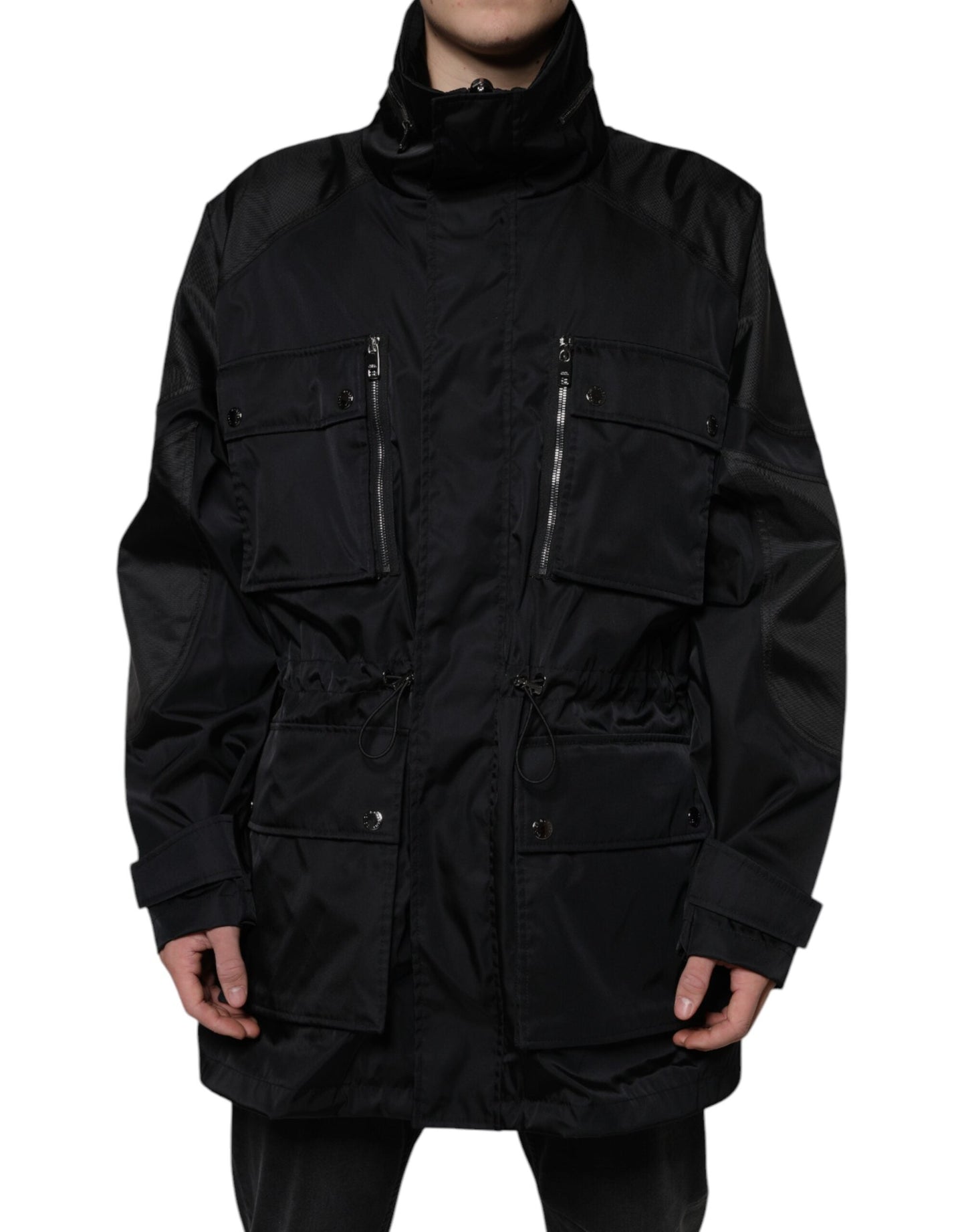 Dolce & Gabbana Black Nylon Winter Men Parka Coat Men's Jacket