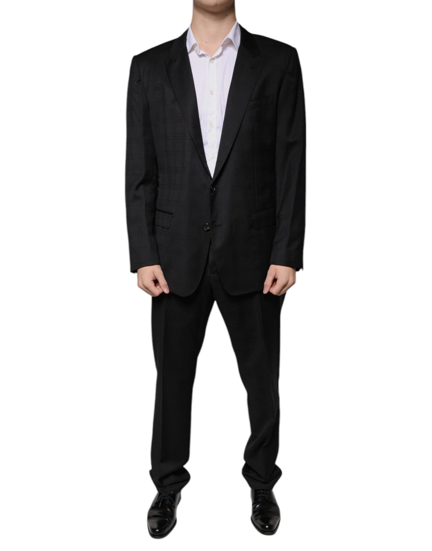 Dolce & Gabbana Black Wool Single Breasted Formal Men's Suit