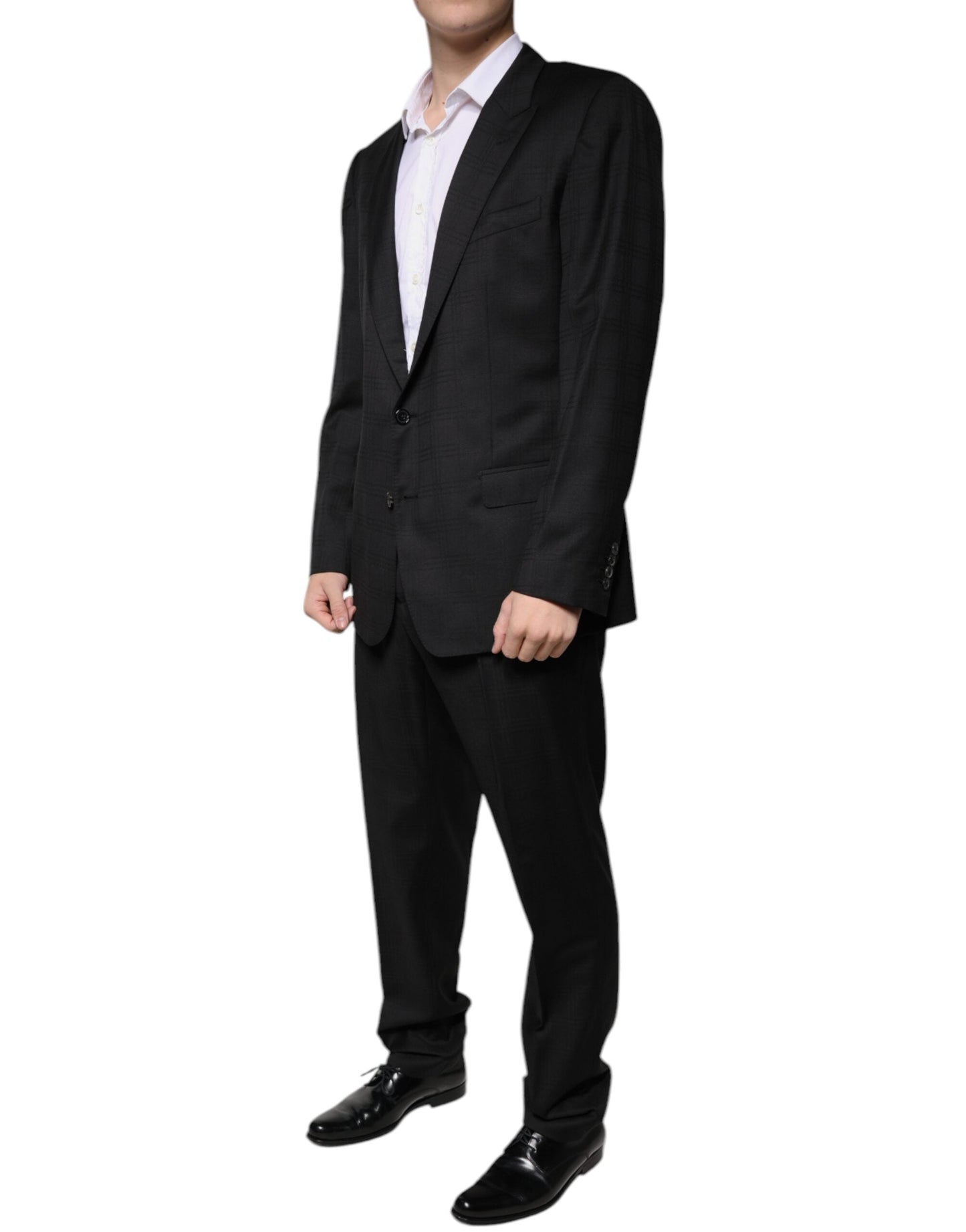 Dolce & Gabbana Black Wool Single Breasted Formal Men's Suit