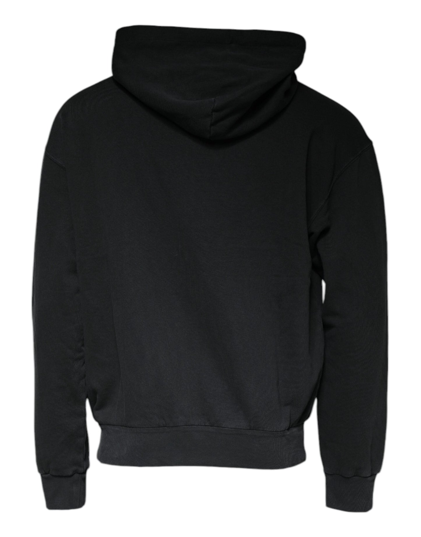 Dolce & Gabbana Black Logo Plaque Hooded Full Zip Men's Sweater ()