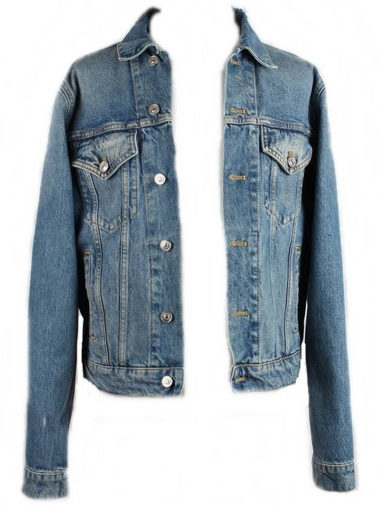 Balenciaga Wave logo denim jacket 48
