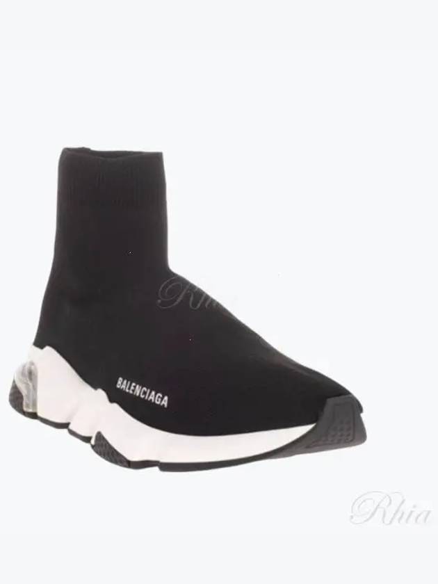 Balenciaga Speed Trainer Clear Sole High Top Sneakers Black