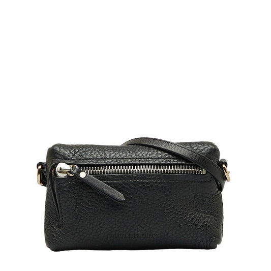 Burberry Nova Check Sliding Shoulder Bag Black Leather Ladies Burberry