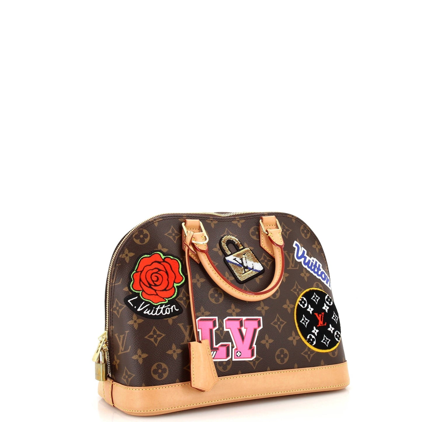 Alma Handbag Limited Edition Patches Monogram Canvas PM