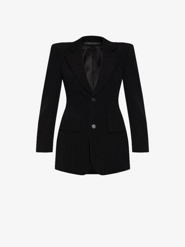 Balenciaga Women's Hourglass Blazer Jacket Black
