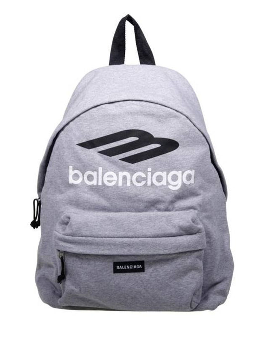Balenciaga Explorer Logo Backpack Grey