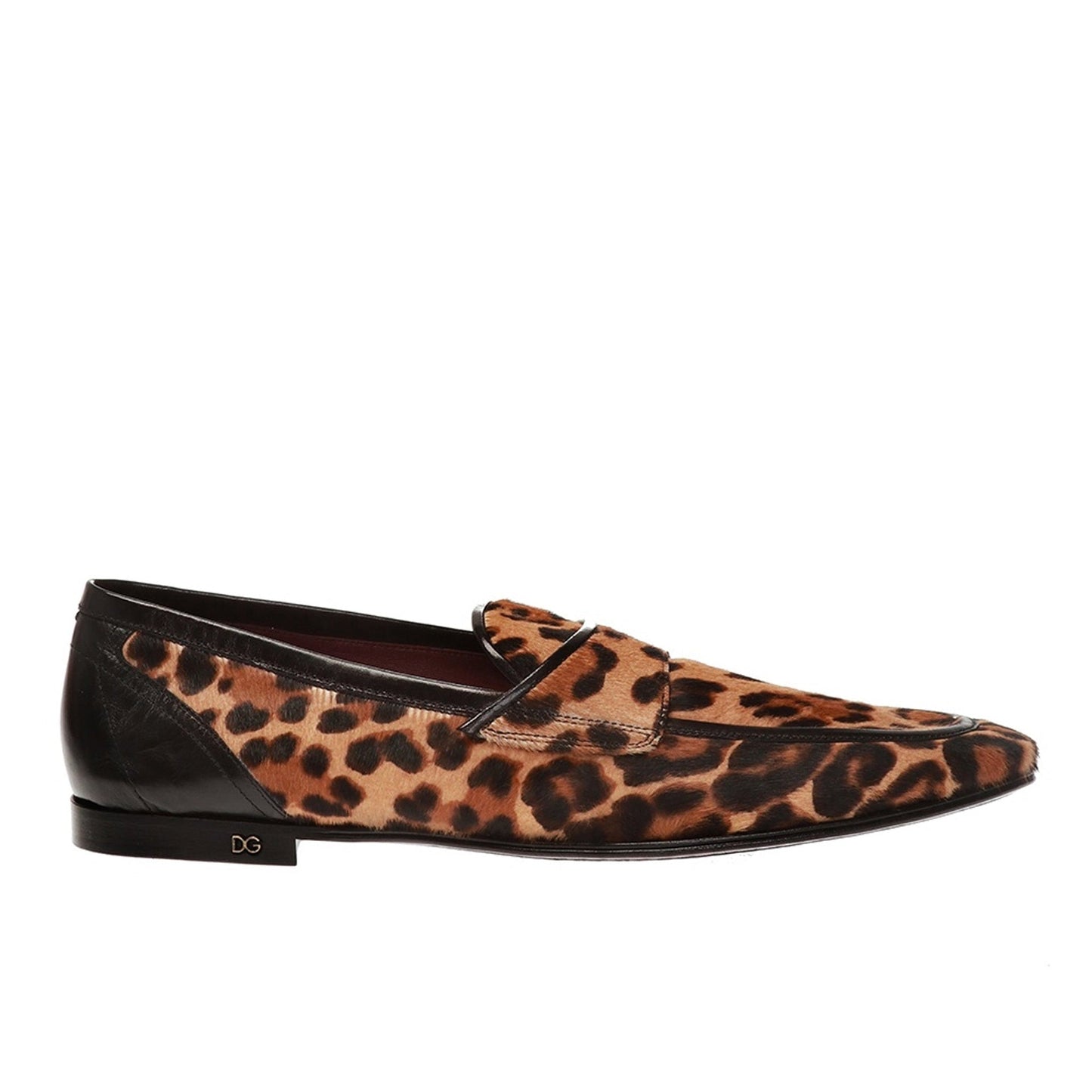 Dolce & Gabbana Leopard Print Pony Hair Loafers Men
