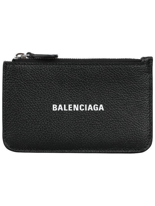 Balenciaga Cash Large Long Coin Card Wallet Black