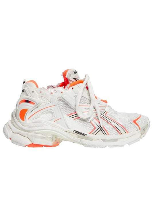 Balenciaga Runner Low-Top Sneakers White Orange