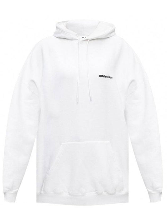 Balenciaga BB Logo Oversized Hoodie White