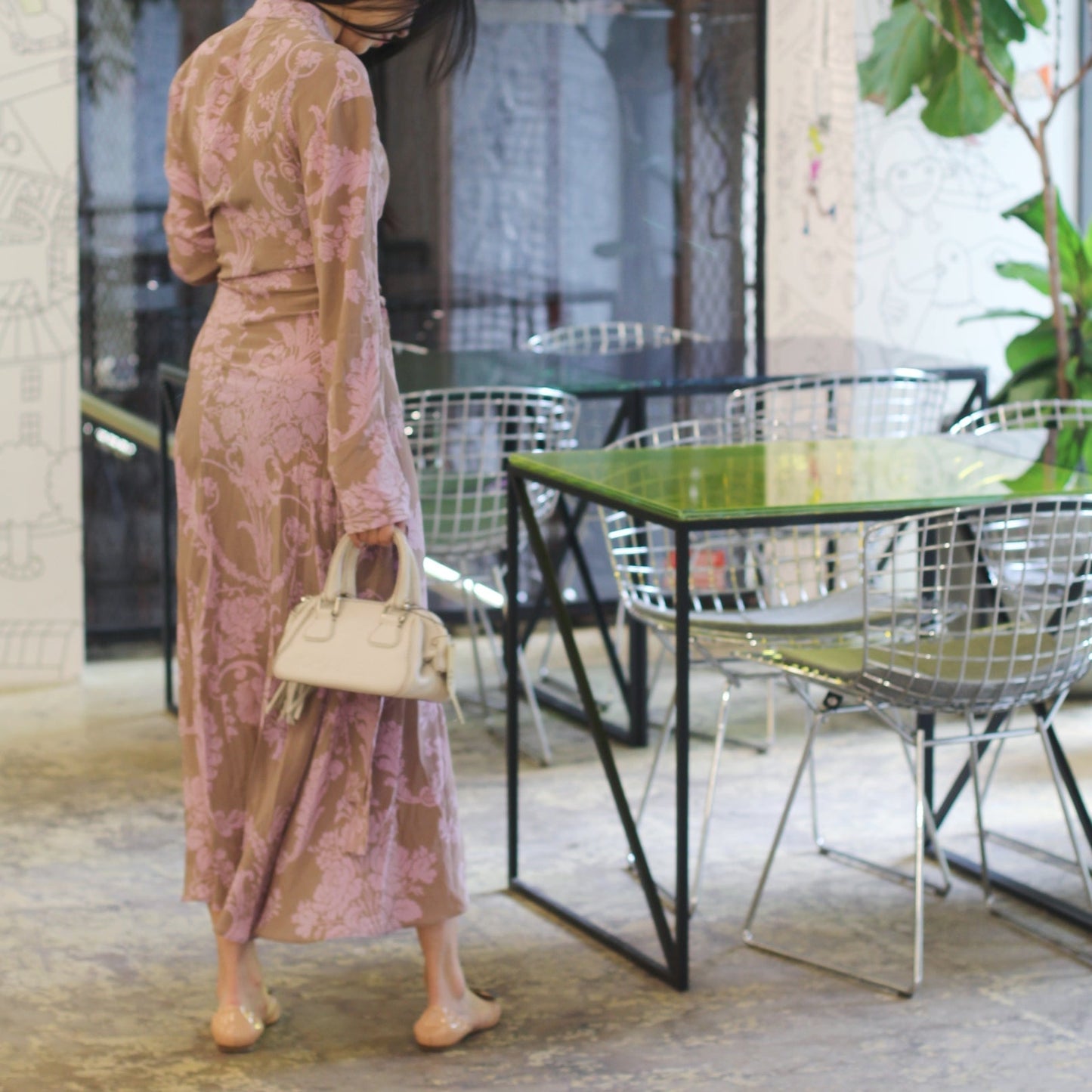 Acne studios 100% silk floral dress