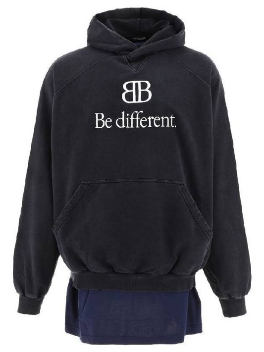 Balenciaga BB Logo Hoodie Black