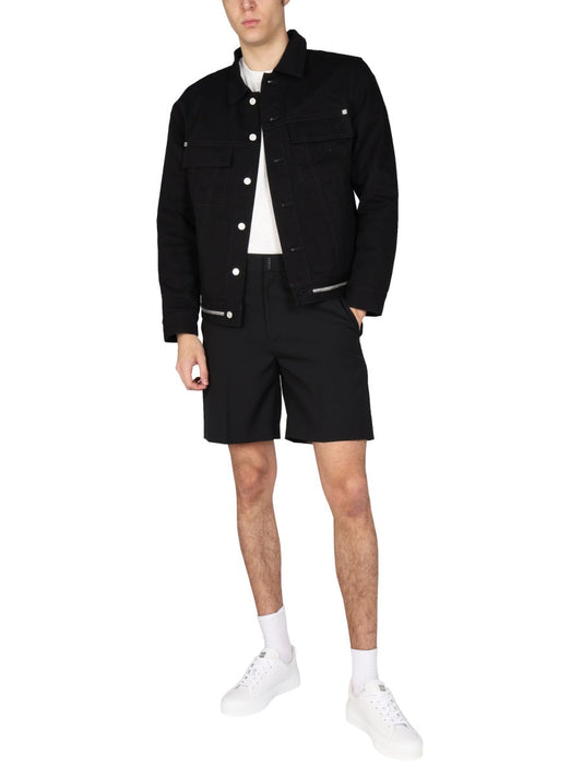 Givenchy Men Logo Bar Bermuda Shorts