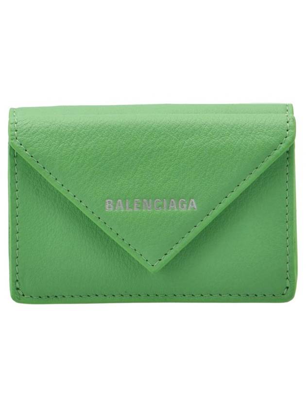 Balenciaga Papier Mini Half Wallet Green