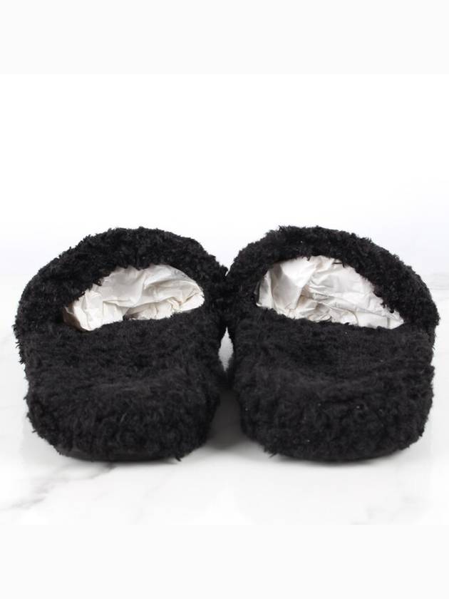 Balenciaga Wave logo furry slide 40 255 260