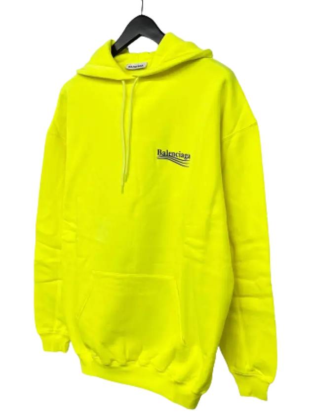 Balenciaga Wave Logo Hoodie Sweatshirt Neon Yellow