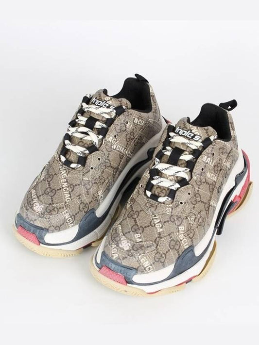 Balenciaga Gucci Hacker Ebony Triple S Sneakers 36 230
