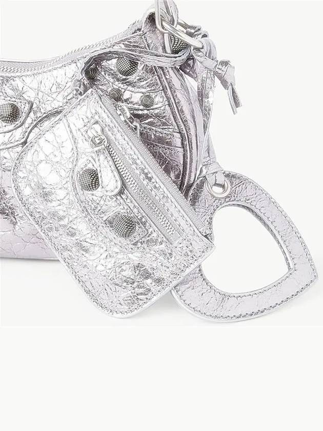Balenciaga WoMen's Le Cagole XS Chain Metal Shoulder Bag Silver