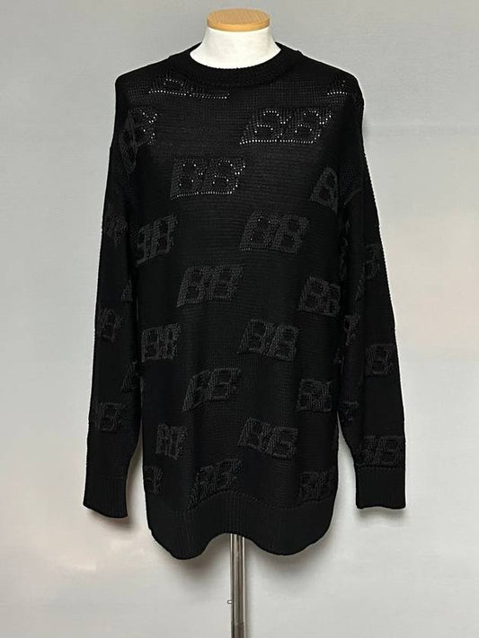 Balenciaga BB embroidered logo knit
