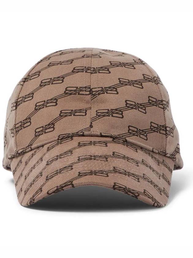 Balenciaga BB Monogram Cotton Drill Ball Cap Beige
