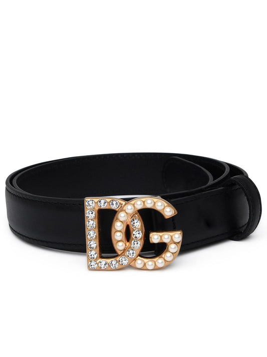 Dolce & Gabbana Black Leather Belt Women