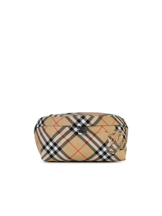 Burberry 'Check' Beige Polyester Fanny Pack Man
