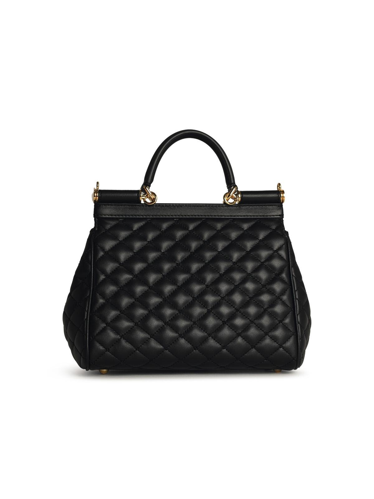 Dolce & Gabbana 'Sicily' Black Leather Bag Women
