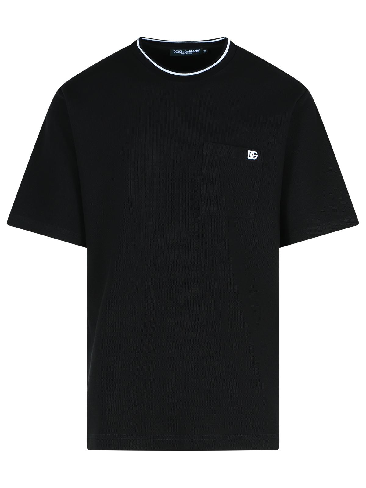 Dolce & Gabbana Black Cotton T-Shirt Men