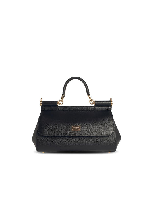 Dolce & Gabbana 'Sicily' Small Black Leather Bag Women