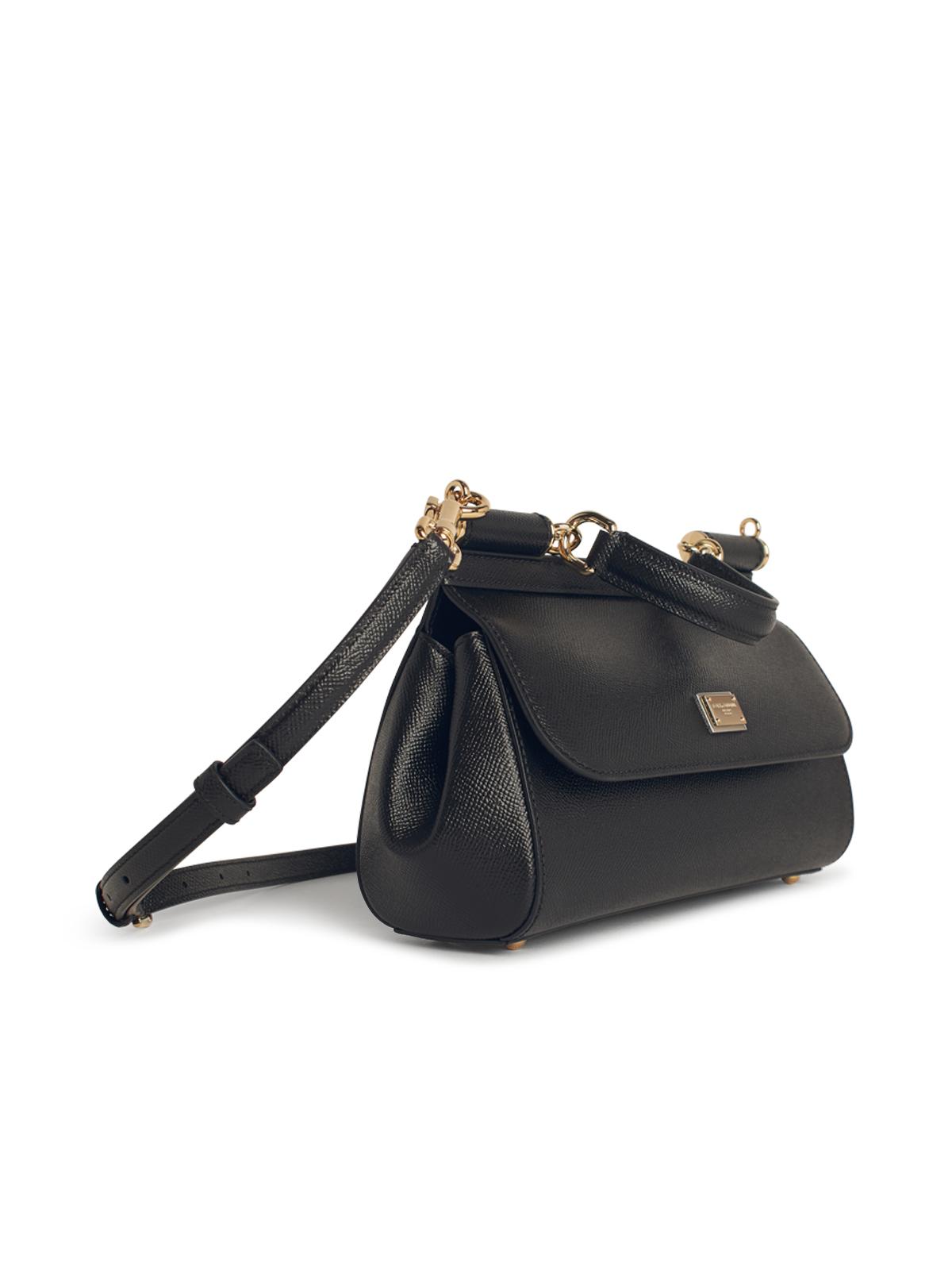 Dolce & Gabbana 'Sicily' Small Black Leather Bag Women