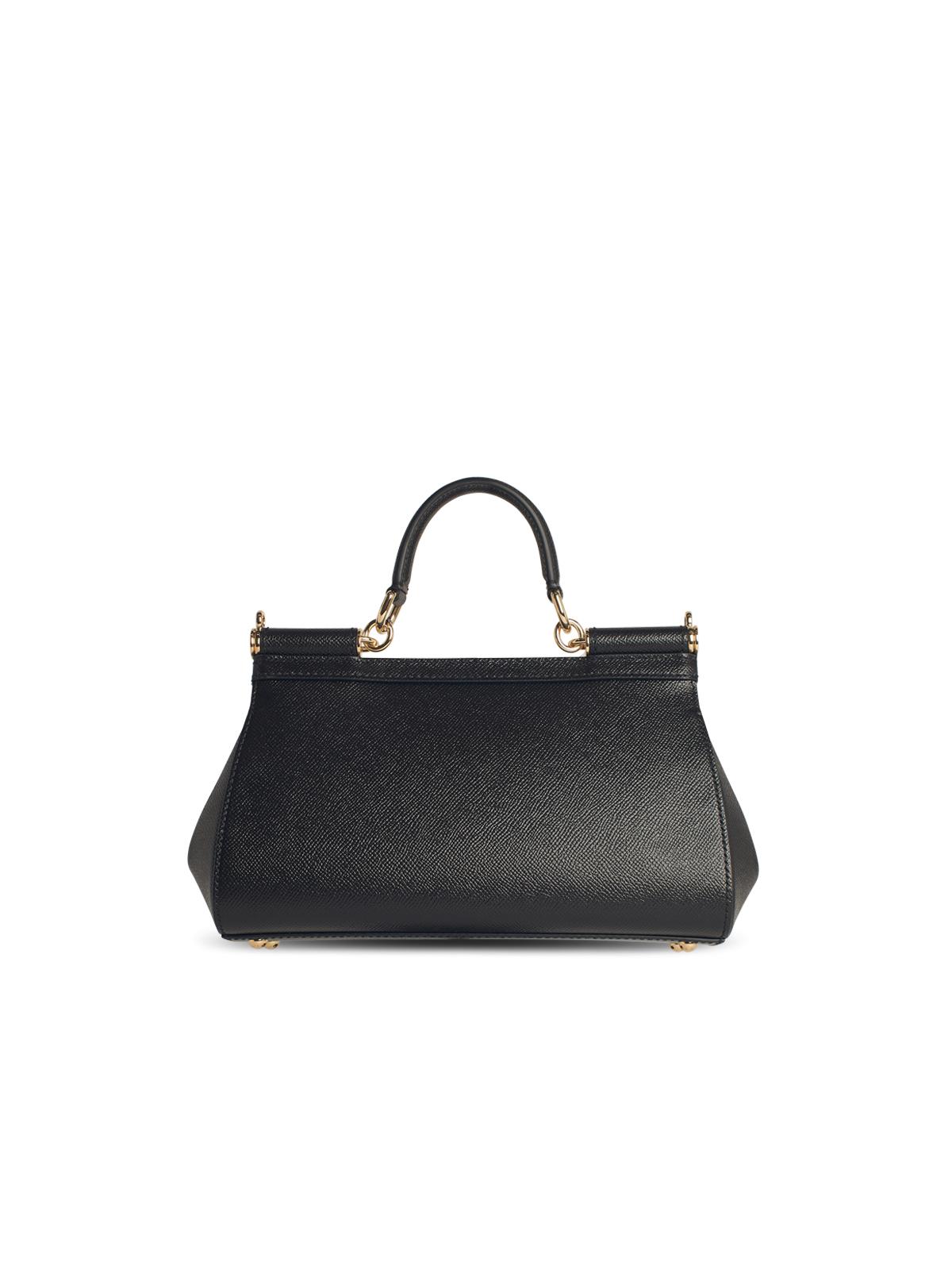 Dolce & Gabbana 'Sicily' Small Black Leather Bag Women