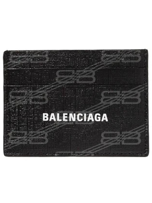 Balenciaga BB Monogram Card Wallet Black