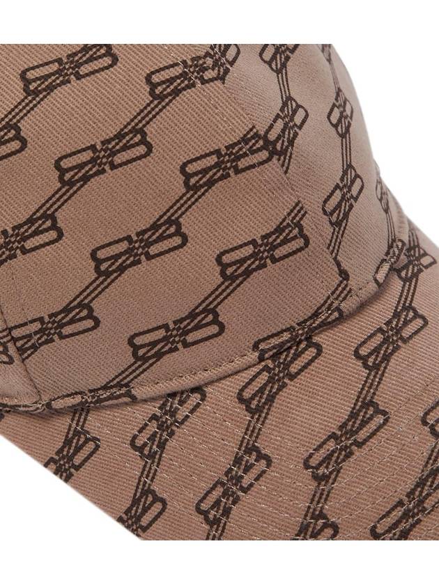 Balenciaga BB Monogram Cotton Drill Ball Cap Beige