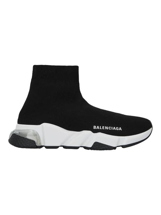 Balenciaga Speed Trainer Clear Sole High Top Sneakers Black