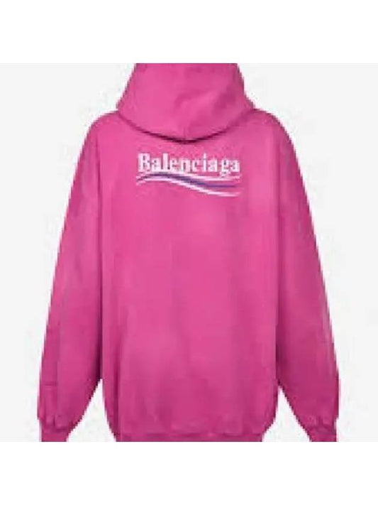 Balenciaga Political Campaign Oversized Fit Hoodie Pink