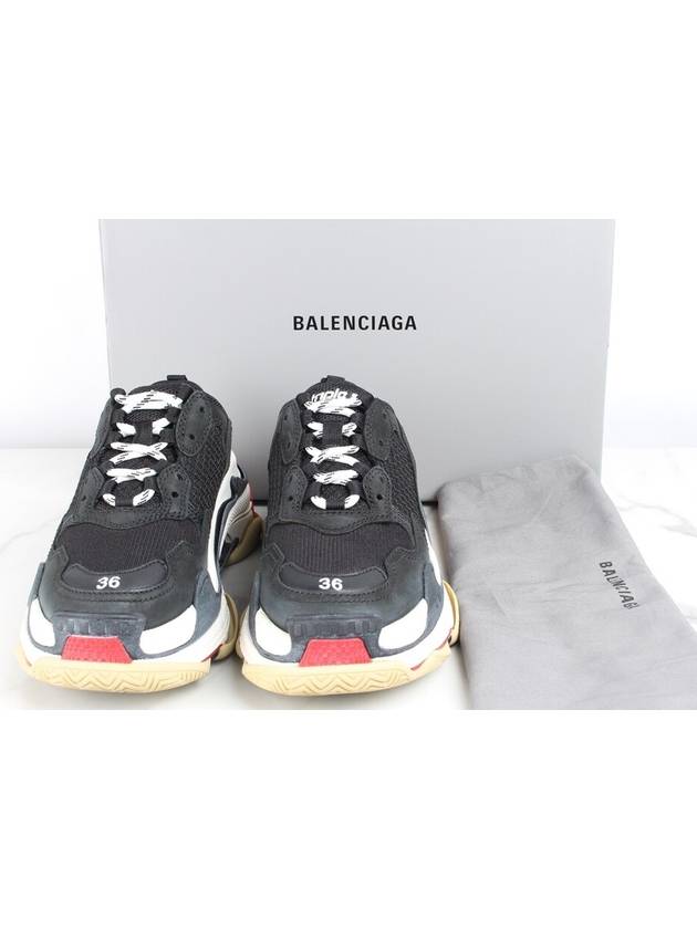 Balenciaga Triple S black red sneakers 36 230
