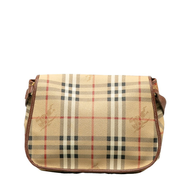 Burberry Nova Check   Shoulder Bag Beige PVC Leather  BURBERRY