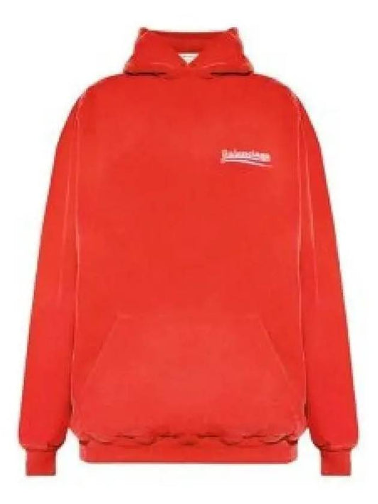 Balenciaga Political Campaign Oversized Fit Hoodie Red