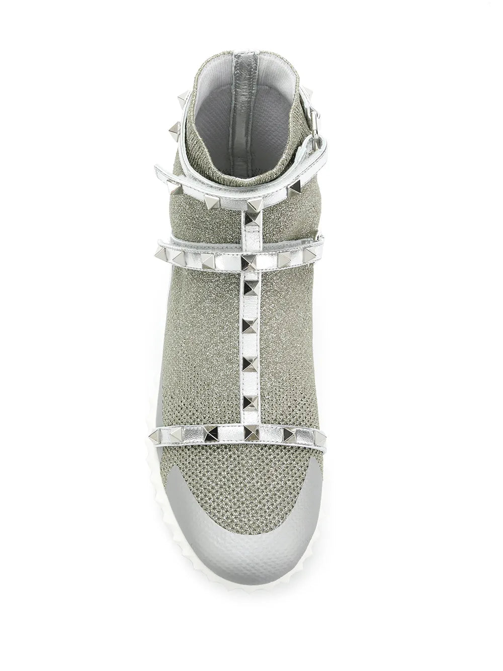 Valentino Garavani Rockstud Bodytech Sneakers 38 Silver