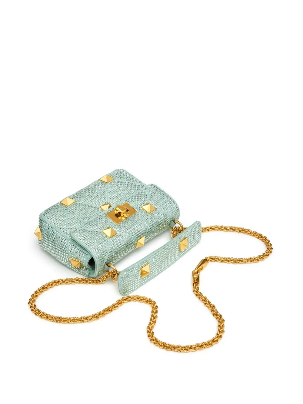 Valentino Garavani Medium Roman Stud Shoulder Bag ONE SIZE Crisolite,Green