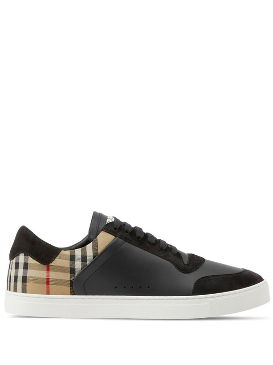 BURBERRY Men's Vintage Check Leather Sneakers