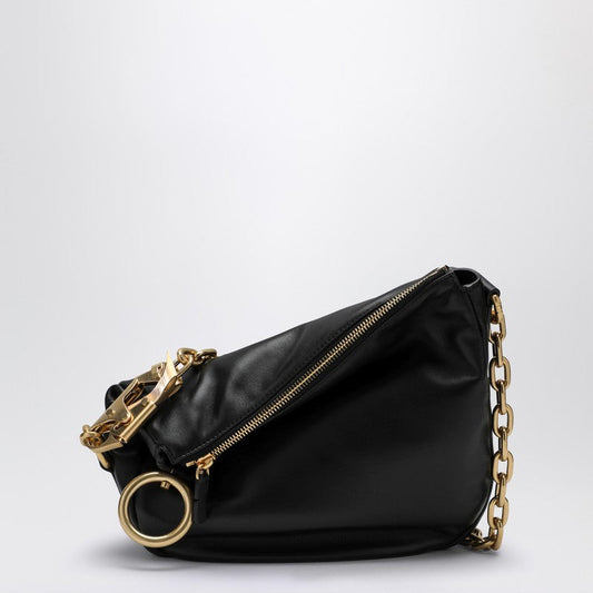 Burberry Black Leather Knight Bag Women
