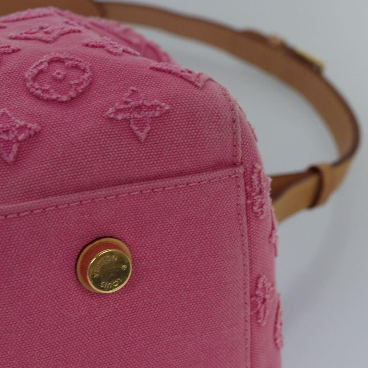LOUIS VUITTON Monogram Stone Speedy Bandouliere 35 Bag Rose M40831 82931A