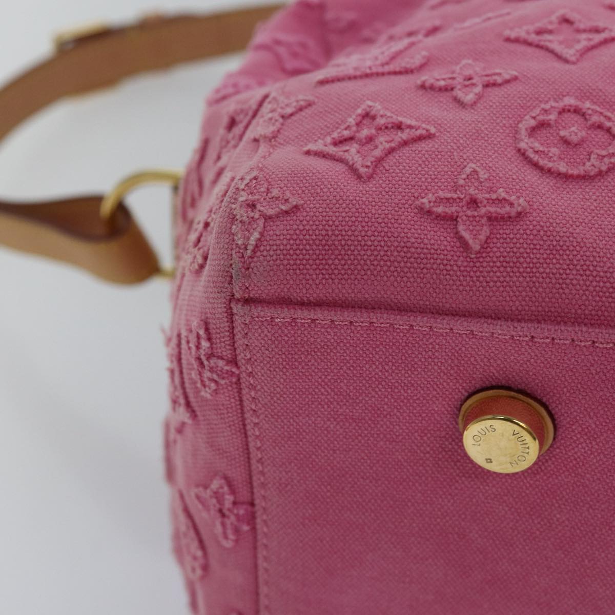LOUIS VUITTON Monogram Stone Speedy Bandouliere 35 Bag Rose M40831 82931A