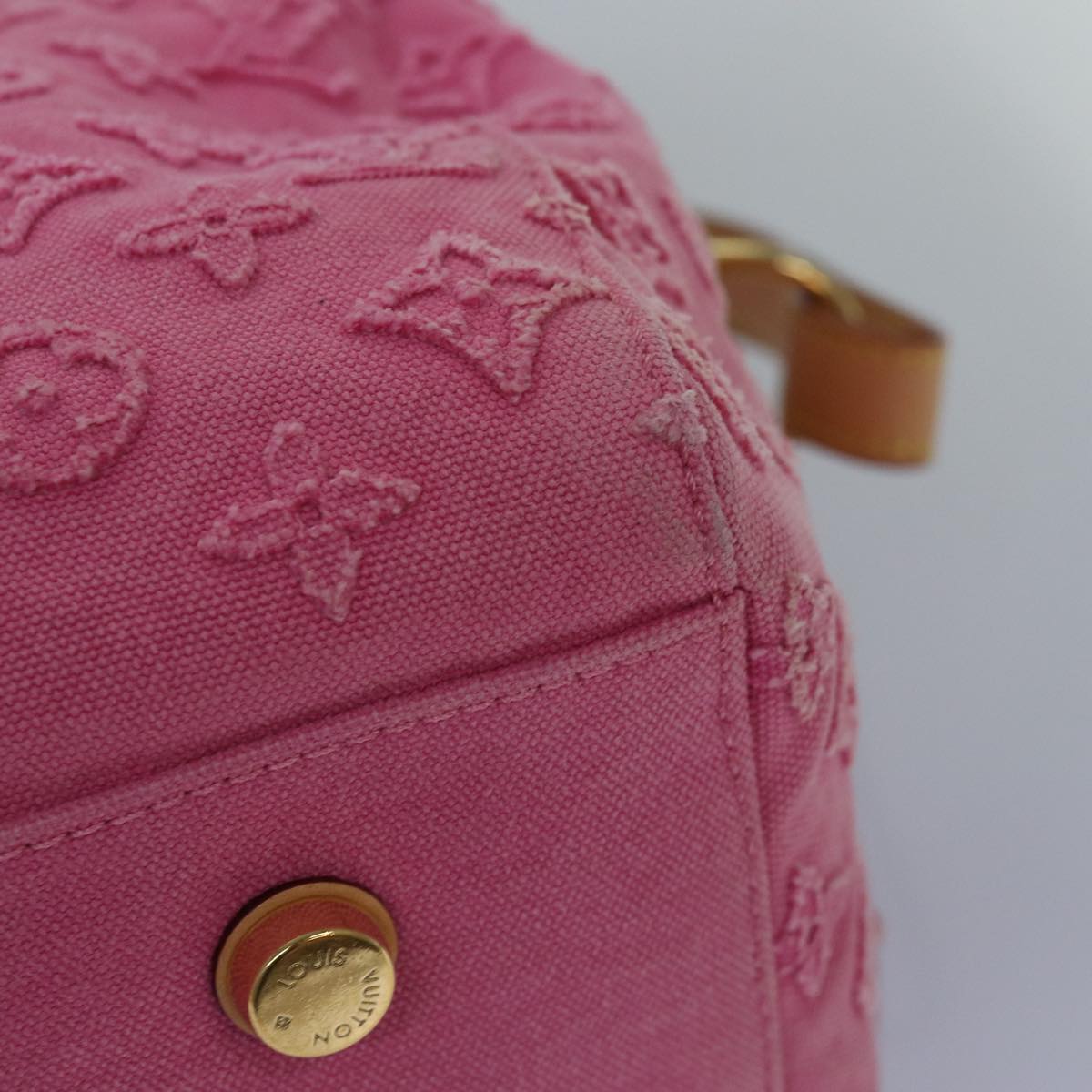 LOUIS VUITTON Monogram Stone Speedy Bandouliere 35 Bag Rose M40831 82931A