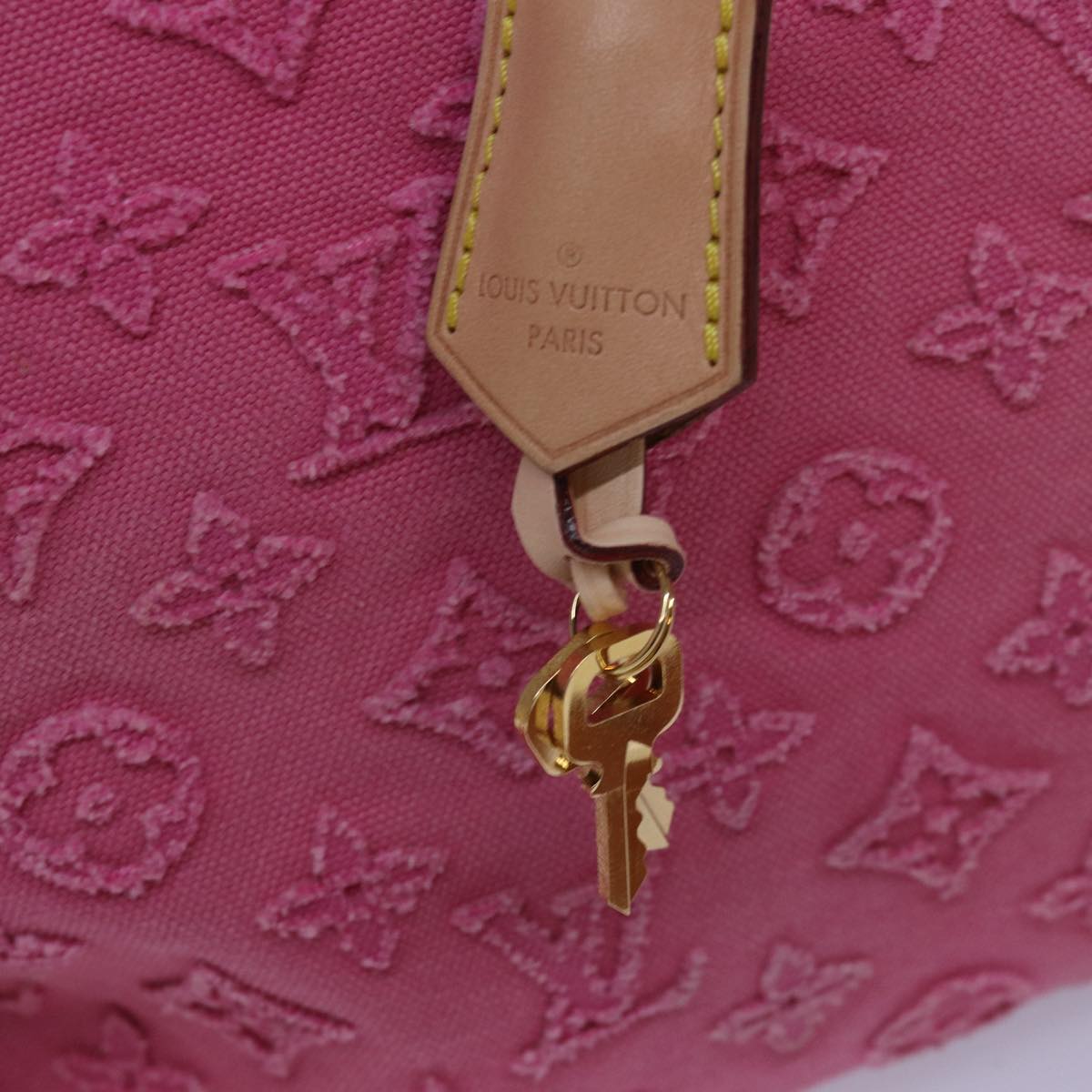 LOUIS VUITTON Monogram Stone Speedy Bandouliere 35 Bag Rose M40831 82931A