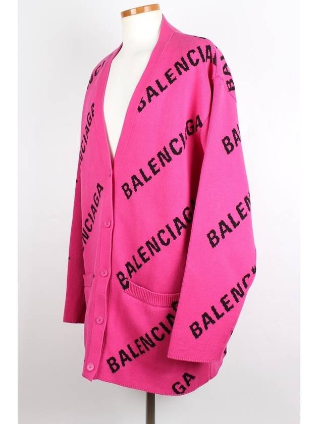 Balenciaga All over multi logo cardigan M
