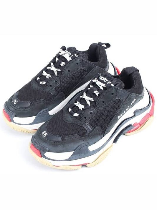 Balenciaga Triple S black red sneakers 36 230